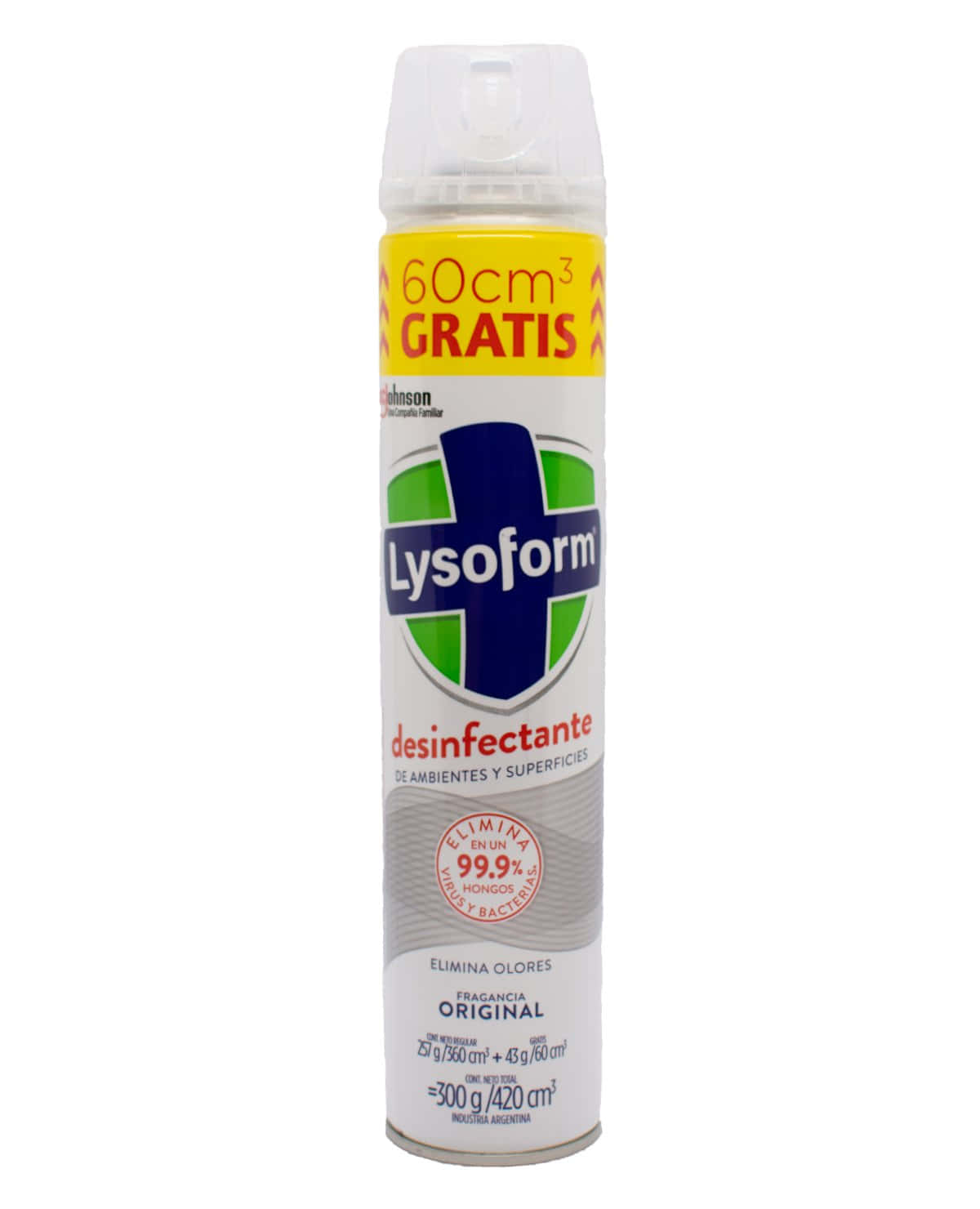 Desinfectante Lysoform Ambiente/Superficie 60 Cm3 Gratis - Fragamcia Original 420 Cm3